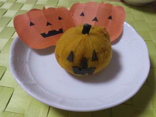 ハロウィン　かぼちゃ饅頭