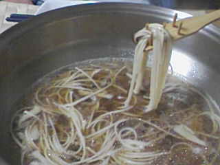 豚肉のあっさり鍋　〆は五島うどん♪