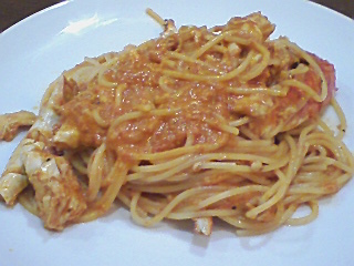 ワタリガニのパスタ