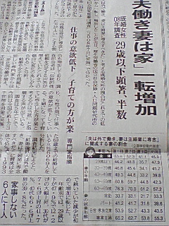 夫は外で働き、妻は家庭を守る？