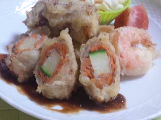 ズッキーニのくるくる肉巻き天ぷら ズッキーニのくるくる肉巻き天ぷら