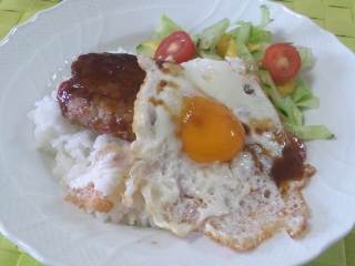 イワシハンバーグ ロコモコ風 イワシハンバーグ ロコモコ風