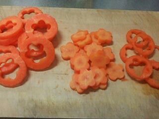 人参の型抜き 人参の型抜き