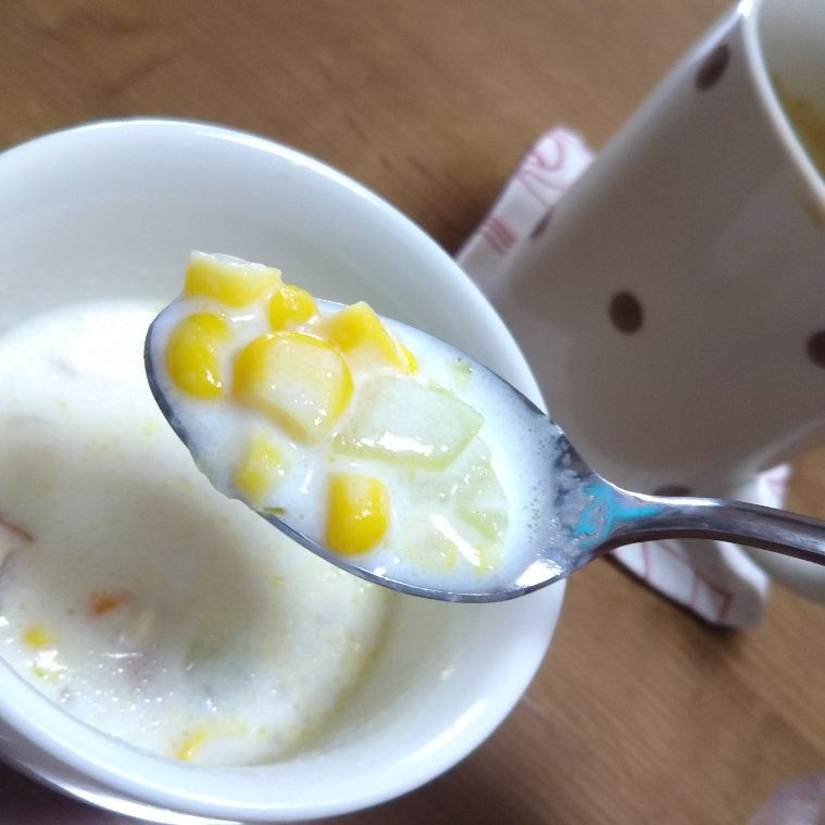 絶品トウモロコシをスープでいただく♡