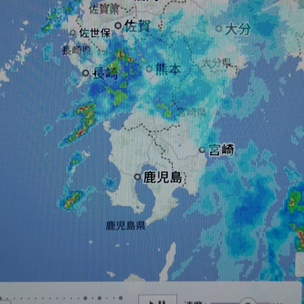大雨で
