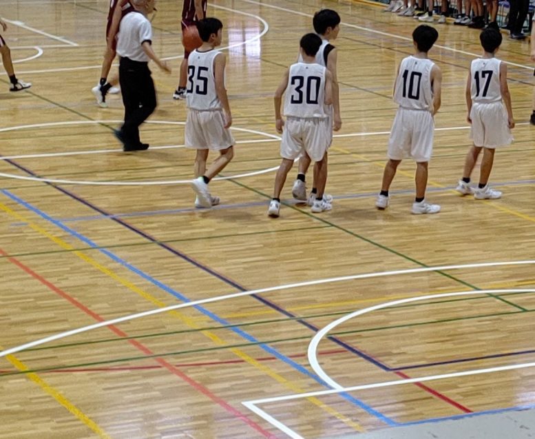 バスケの試合でした